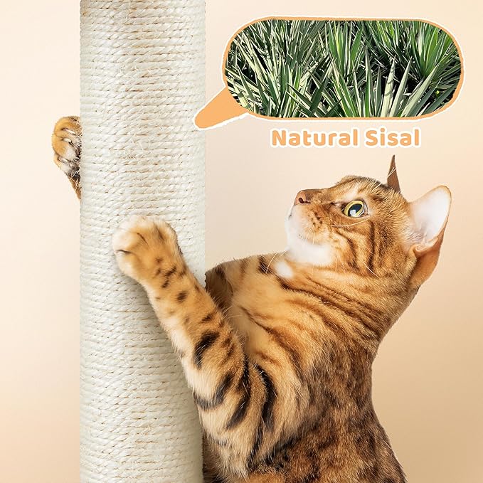 Yaheetech Cat Tree, 34in Cute Cat Tower for Indoor Cats, Multi-Level Pet Condo Furniture Activity Center Cat Bed w/Scratching Post&Dangling Ball&Platform for Kittens, Pink
