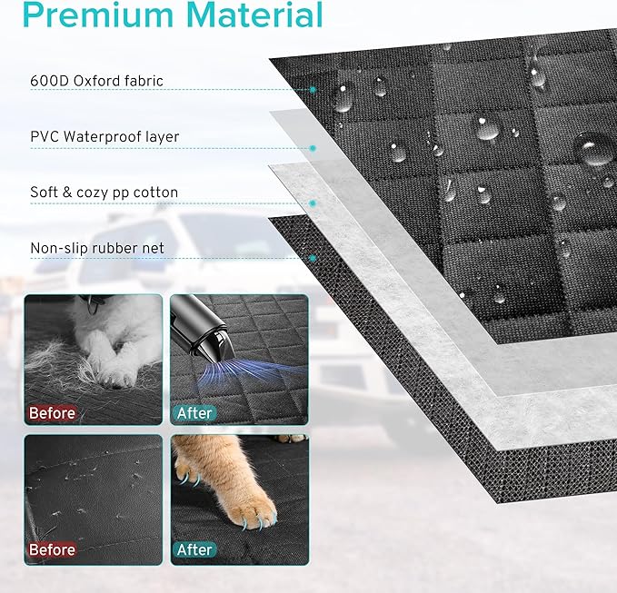 Dog Car Seat Cover Compatible with Toyota Highlander 4Runner 4-Runner Back Seat Accessories, Waterproof Pet Bench Backseat Covers with Non-Slip Backing - 2026 New