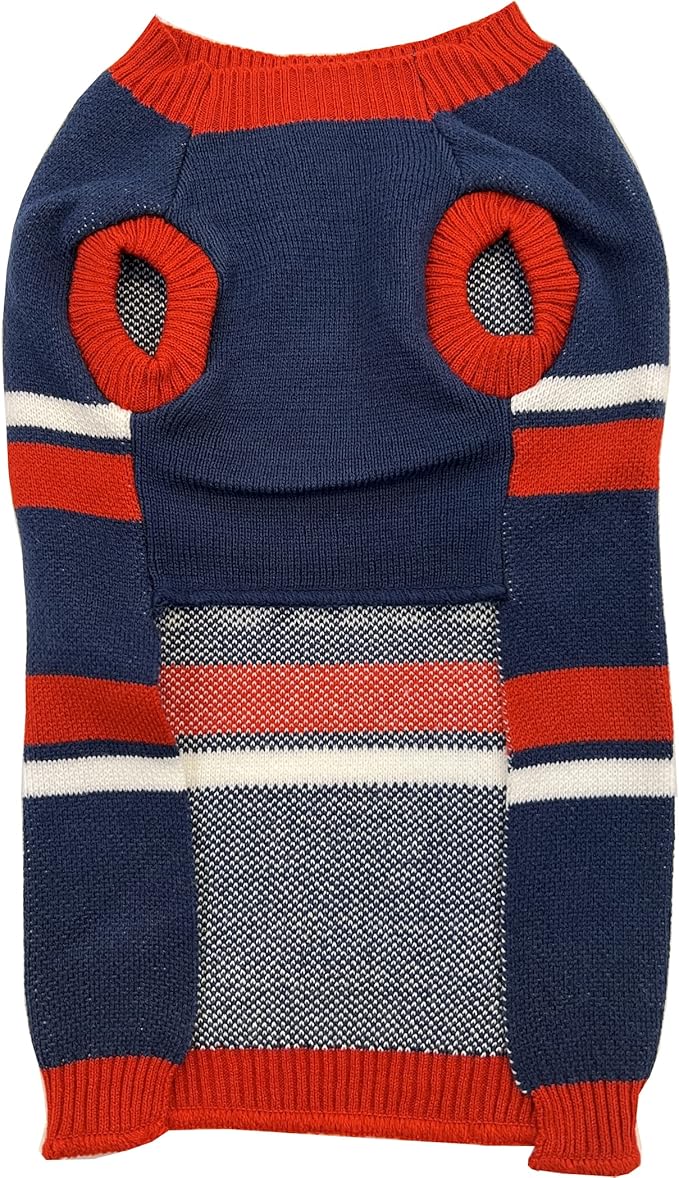NFL New England Patriots Dog Sweater, Size Extra Small. Warm and Cozy Knit Pet Sweater with NFL Team Logo, Best Puppy Sweater for Large and Small Dogs