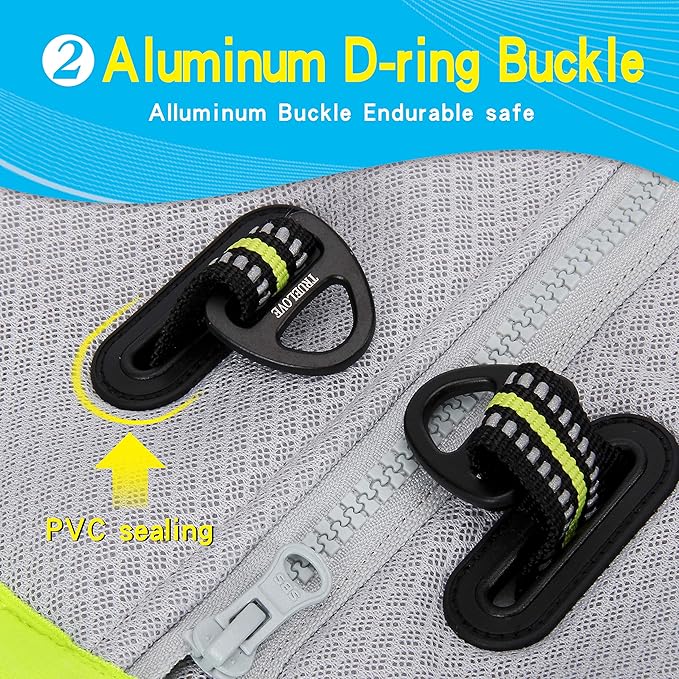 Truelove Dog Cooling Vest Harness Cooler Jacket with Adjustable Zipper for Outdoor Hunting Training and Camping