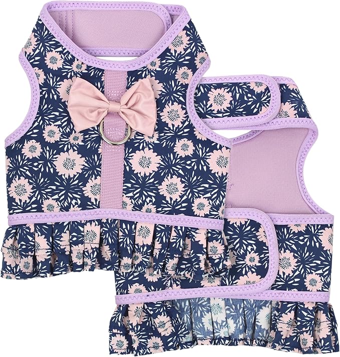 Parisian Pet Midnight Blossoms Harness Dress