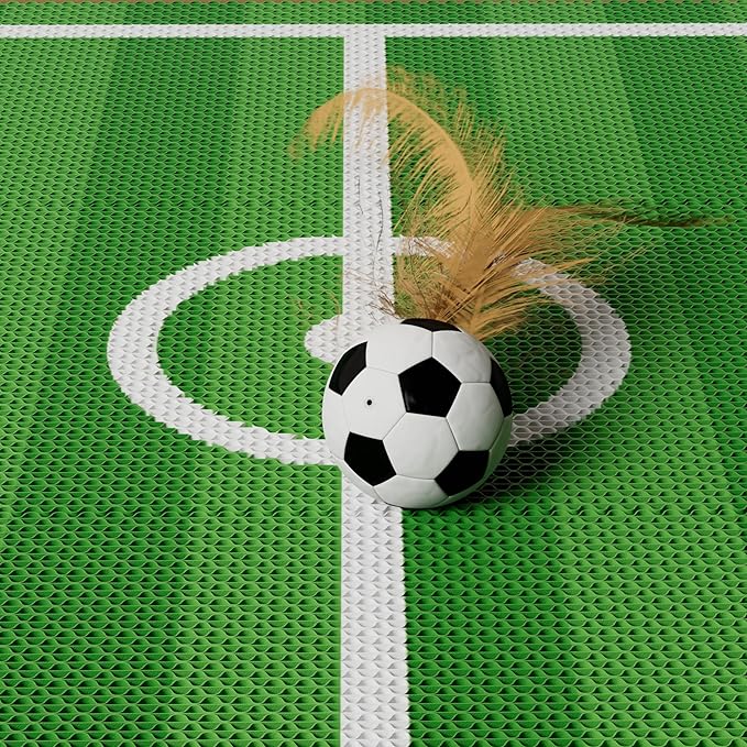 Cat Scratching Board - Football Sports Field Design with Elastic Ball, Hide-and-Seek Holes, and Interactive Play Box for Indoor Cats