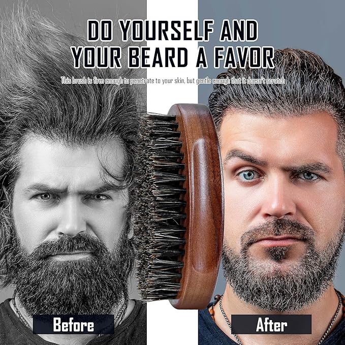 BFWood Lint Brush for Clothes and Military Beard Brush