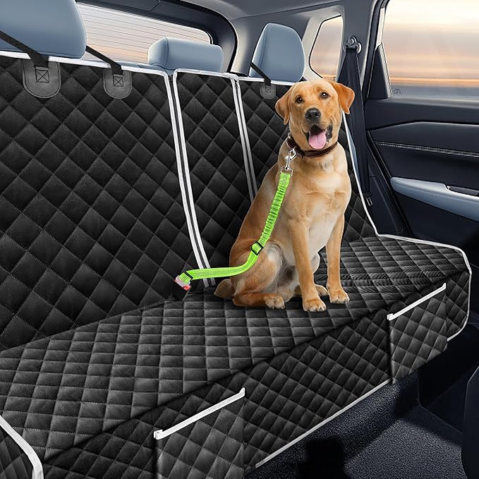 Dog Car Seat Cover Compatible with Ford Bronco Escape Edge Ecosport Fusion 4 Door Back Seat Accessories, Waterproof Pet Bench Backseat Covers with Non-Slip Backing - 2026 New