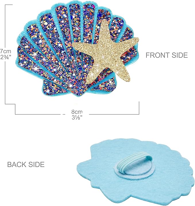 Blueberry Pet Summer Dog Collar for Large Dogs - Adjustable 18"-26" Ocean Mermaid Scales Print, Pink & Blue, Stylish & Durable with Seashells - Best Dog Collar for Style-Conscious Pet Parents