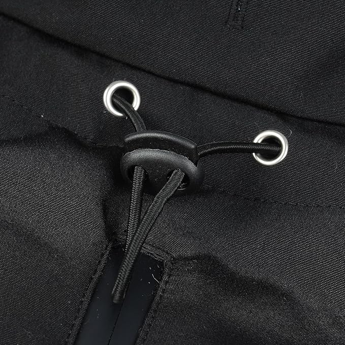 Warm Dog Coat for Winter,Waterproof Jacket with Zipper,Detachable Dog Coat with Adjustable Buckle,Comfortable Jacket for Dogs in Cold and Windy Days.L Black