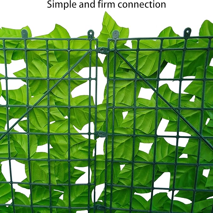 Artificial Ivy Privacy Fence Wall Screen: 6FT X12FT UV-Anti Faux Greenery Backdrop Ivy Vine Leaf Hedges Fence Panels for Patio, Balcony, Garden, Backyard Indoor Outdoor Light Green Decor