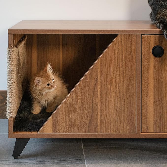 4 Cats & Dogs Jessie Jr. Storage Cabinet with Pet Nook (Walnut), Onesize