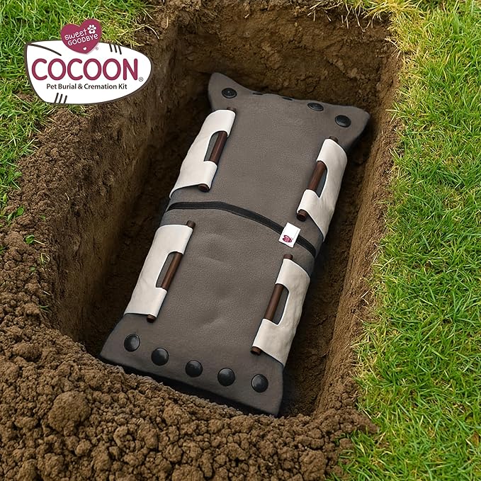 Cocoon® - Eco-Friendly Pet Burial & Cremation Ceremony Kit (Premium Wool) - Casket for Dogs and Cats (Choose Size & Color) (Large, Natural)
