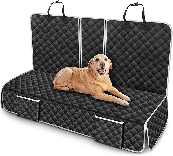 Dog Car Seat Cover Compatible with Ford Bronco Escape Edge Ecosport Fusion 4 Door Back Seat Accessories, Waterproof Pet Bench Backseat Covers with Non-Slip Backing - 2026 New