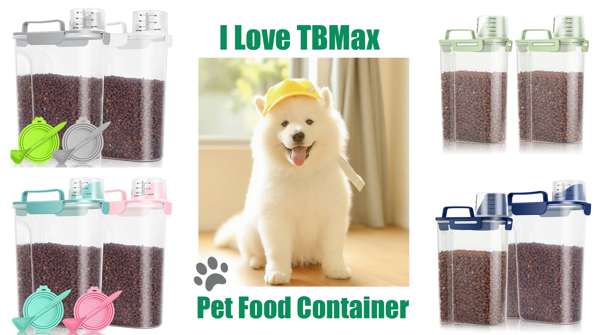 TBMax Small Dog Cat Food Storage Containers 2 Pack, | Travel Essential - Image 8