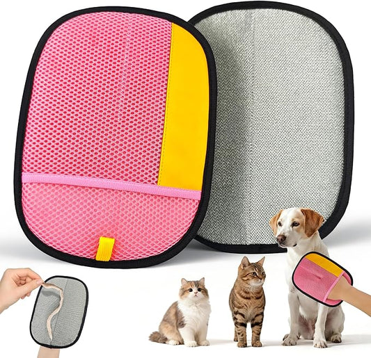 Thickened Ectrostatic Pet Hair Removal Glove, Magic Brush Pet Hair Remover Tool for Cat & Dog, Upgraded Reusable Pet Hair Gloves for Couch, Clothing, Carpet & Car Seat, Cat Grooming Gloves