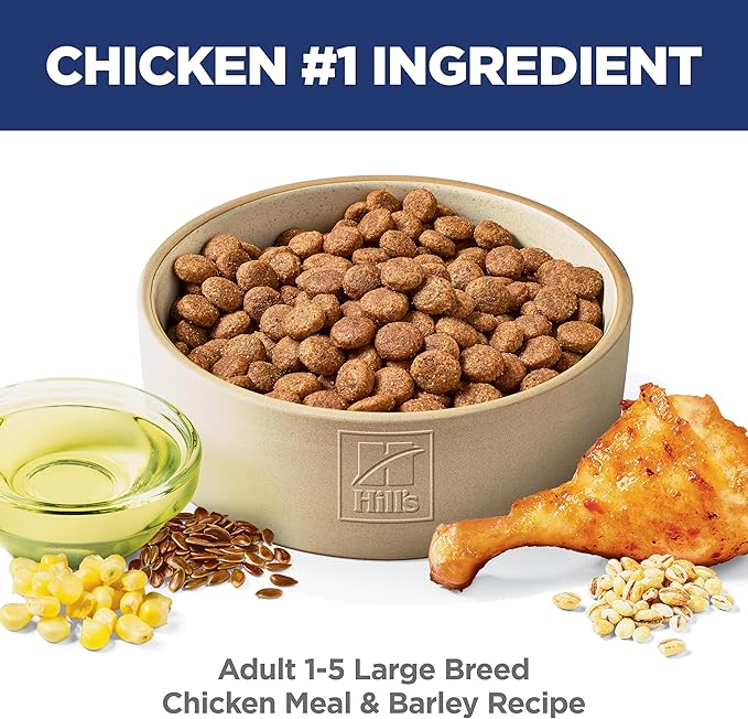 Hill's Science Diet Adult 1-5 Large Breed Dry Dog Food, Chicken & Barley, 45 lb. Bag