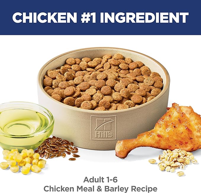 Hill's Science Diet Adult 1-6 Premium Nutrition Dry Dog Food, Chicken & Barley, 5 lb. Bag