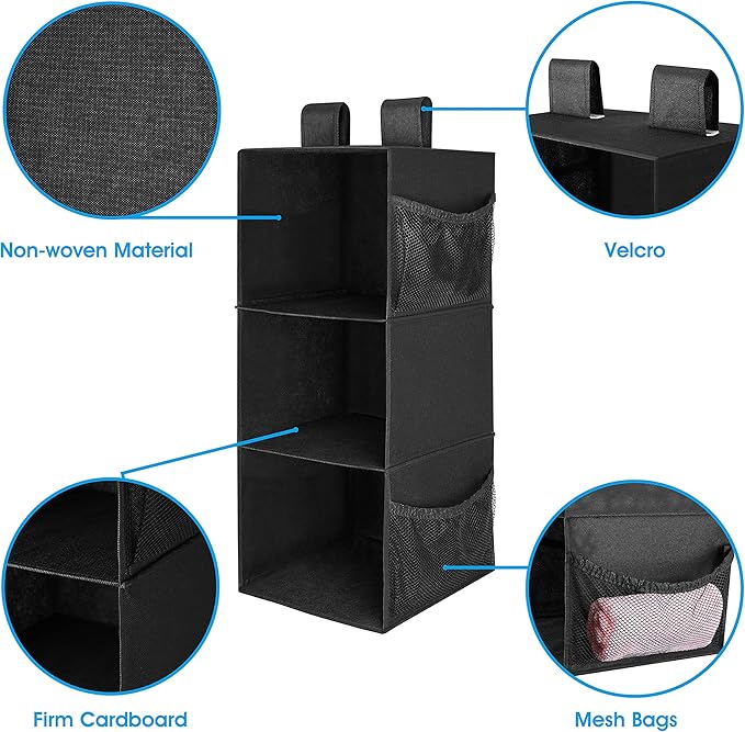 MAX Houser Hanging Closet Organizer, Hanging Sweater Organizer,Foldable Hanging Shelves for Closet