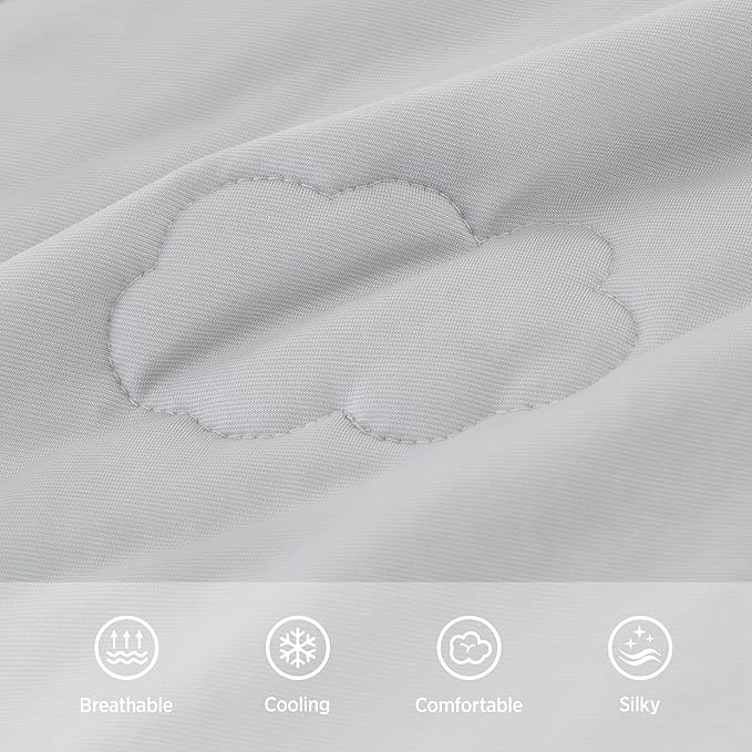 LE SURE Premium Cooling Blanket for Large Dogs Washable - Dog Cooling Mat with Q-MAX>0.4 Soft, Breathable Pet Throw Blanket Durable for Summer, Grey, 40x50