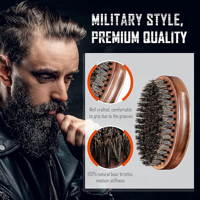 BFWood Lint Brush for Clothes and Military Beard Brush
