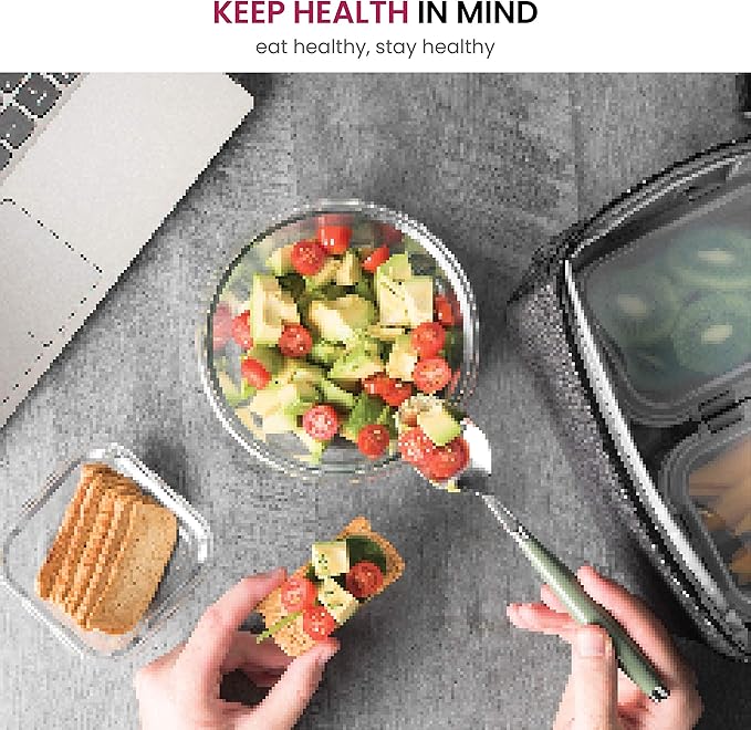 FineDine 24 Piece Glass Storage Containers with Lids - Leak Proof, Dishwasher Safe Glass Food Storage Containers for Meal Prep or Leftovers, Pink