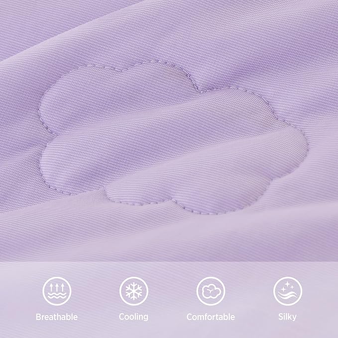 LE SURE Premium Cooling Blankets for Medium Dogs - Washable Dog Cooling Throw Blanket with Q-MAX>0.4，Durable Self Cooling Pet Mat for Cat, Soft Cooling Summer Blanket for Hot Weather, Purple, 30x40