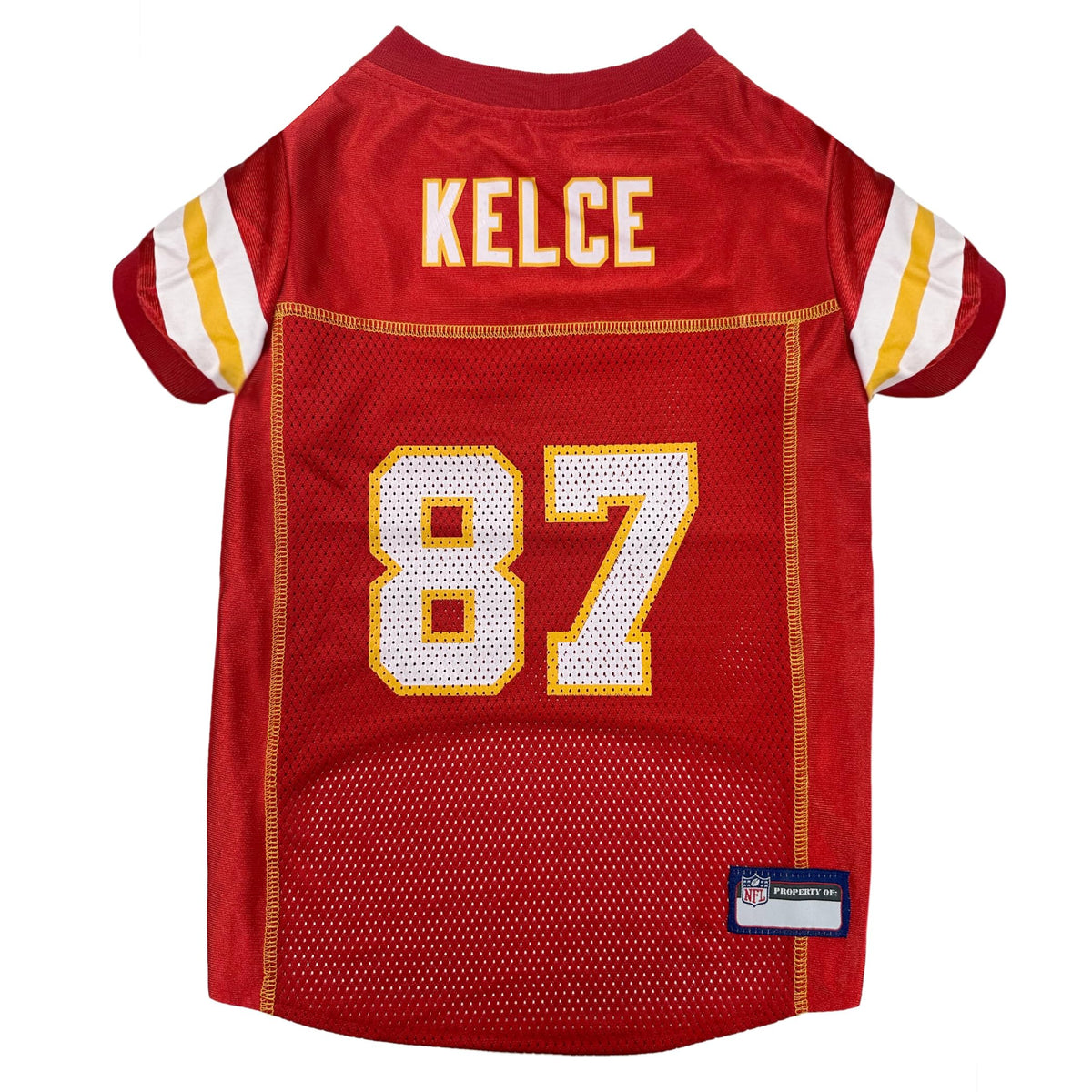NFLPA Travis Kelce PET Jersey, NFL Dog Shirt, Size Medium, Kansas City Chiefs Mesh Jersey for Dogs