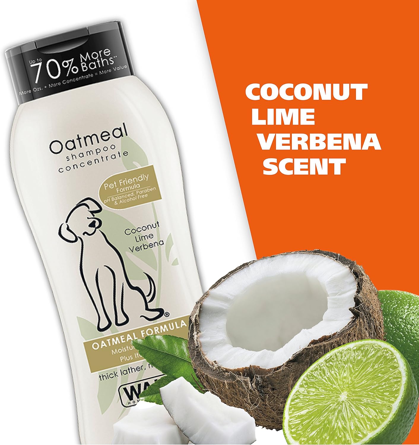 Wahl USA Dry Skin & Itch Relief Pet Shampoo for Dogs – Oatmeal Formula with Coconut Lime Verbena Scent & Pet Friendly Formula, 24 Oz - Model