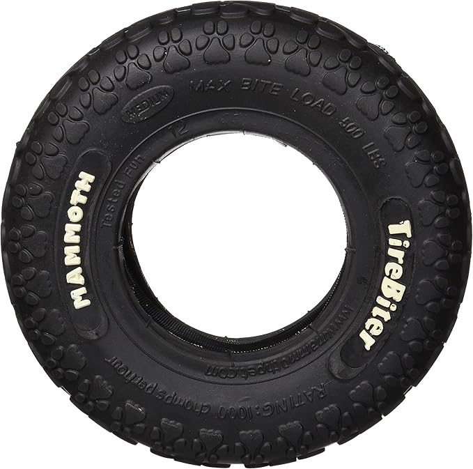 TireBiters Medium Chew Toy Extra Strength, Black, 8-Inch