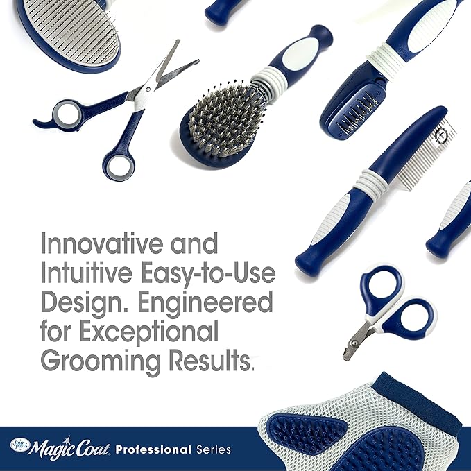 Four Paws Magic Coat Professional Series Grooming Kit - Trimmers, Nail Clippers, and Brushes for Dogs & Cats