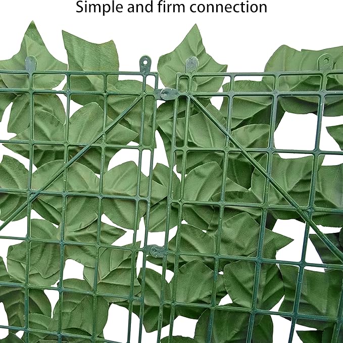 Artificial Ivy Privacy Fence Wall Screen: 6FT x12FT UV-Anti Faux Greenery Backdrop Ivy Vine Leaf Hedges Fence Panels for Patio, Balcony, Garden, Backyard Indoor Outdoor Green Wall Decor