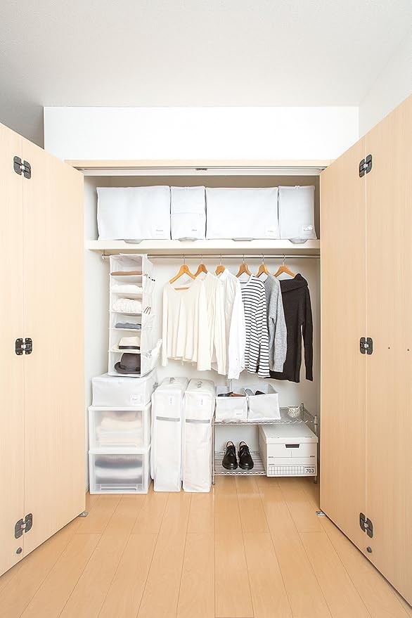 Towa Sangyo 85695 MSC Storage Rack, 6 Tiers, Hanging Storage, Closet, White, for Clothes and Accessories