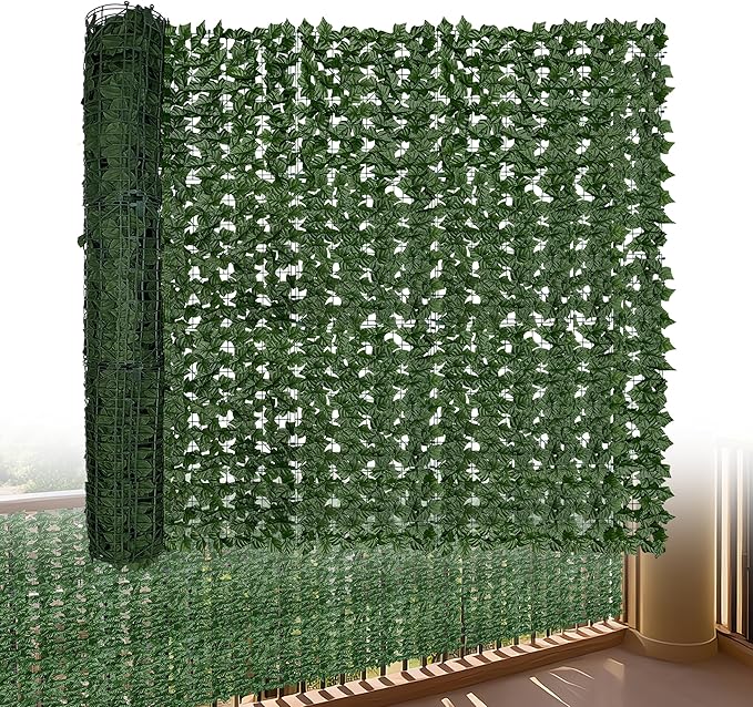 Artificial Ivy Privacy Fence Screen: 144 "x 72" (72 Sqft) Anti-Ultraviolet Artificial Hedge Grass Wall, Used for Indoor and Outdoor Green Background, Garden Greening Decoration