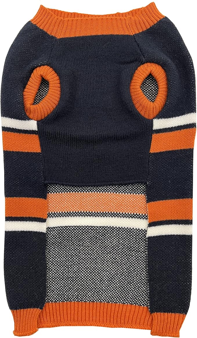 NFL Chicago Bears Dog Sweater, Size Extra Small. Warm and Cozy Knit Pet Sweater with NFL Team Logo, Best Puppy Sweater for Large and Small Dogs