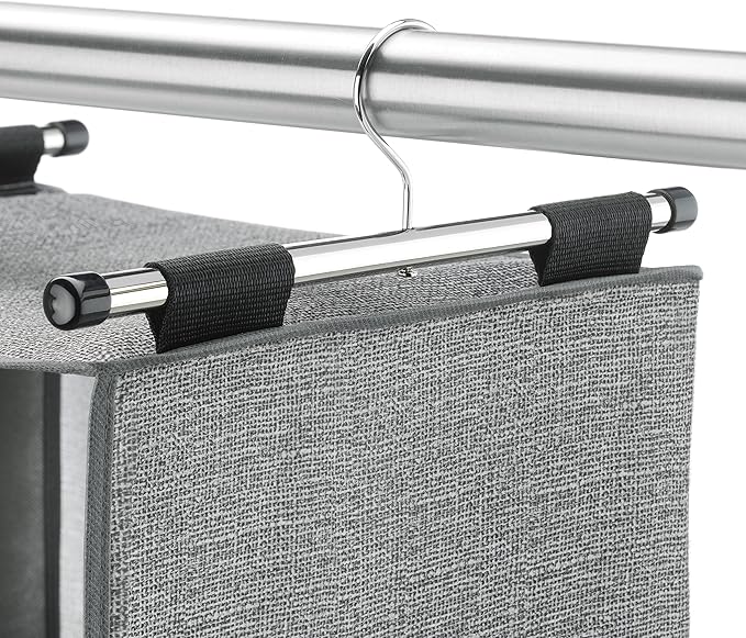 Whitmor 2-Section Closet Organizer - Crosshatch Gray