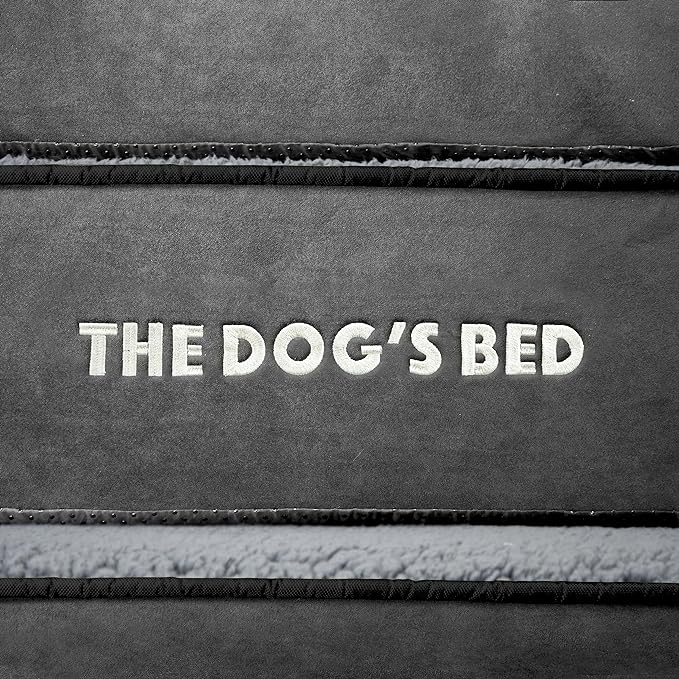 The Dog’s Bed Orthopedic Dog Bed, Large Grey Plush, Waterproof, Supportive Dog Bed with Washable Replaceable Covers