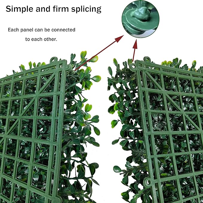 Artificial Ivy Privacy Fence Wall Screen: 6FT X12FT (72 sqft) UV-Anti Faux Boxwood Roll Panels Greenery Backdrop Ivy Vine Leaf Hedges Fence Panels for Indoor Outdoor Green Wall Decor