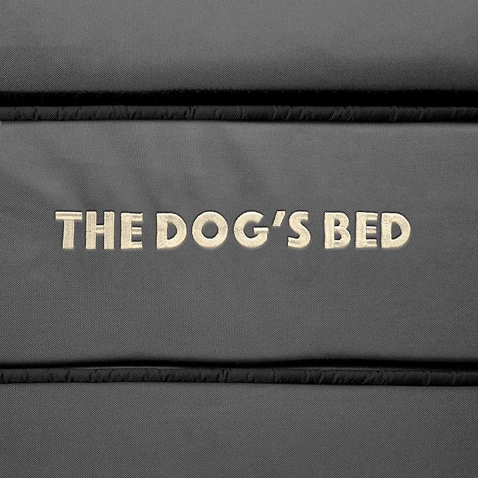 The Dog’s Bed Orthopedic Headrest Dog Bed Med Grey/Black, Memory Foam, Pain Relief: Arthritis, Hip & Elbow Dysplasia, Post Surgery, Lameness, Waterproof Washable Cover
