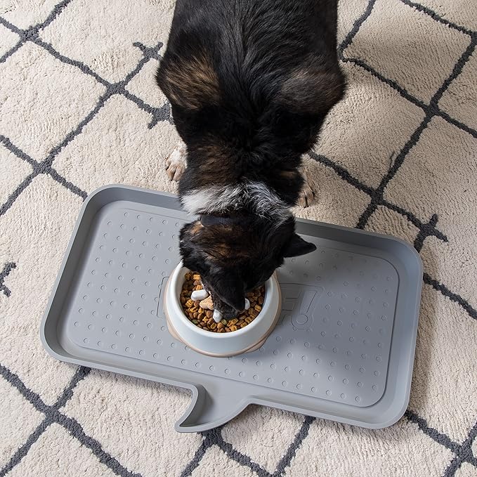 IRIS USA 4-Cup Slow Feeder Bowl, Anti-Choking & Anti-Slip Puzzle Dish for Healthy Digestion, Long Snout Dogs & Cats, BPA & PVC-Free, White/Beige