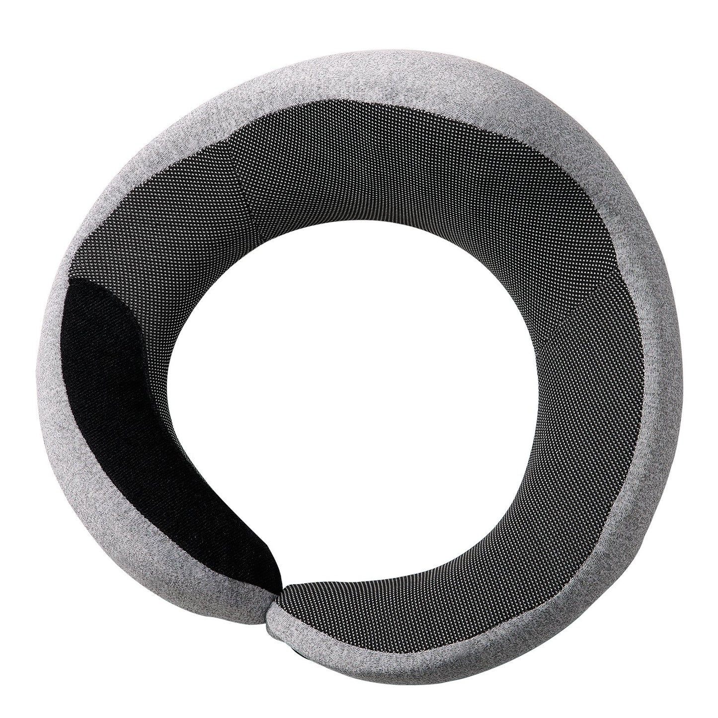 Travel Pillow Double-Layered Memory Foam Neck Pillow For Traveling Black-Gray - Image 4