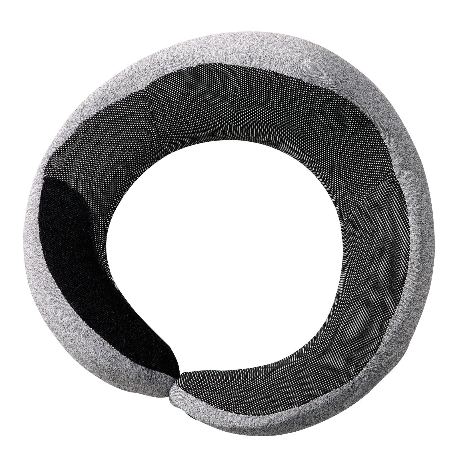 Travel Pillow Double-Layered Memory Foam Neck Pillow For Traveling Black-Gray - Image 4